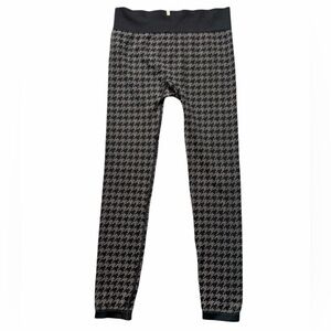 RHONE Black and Gray Houndstooth Leggings